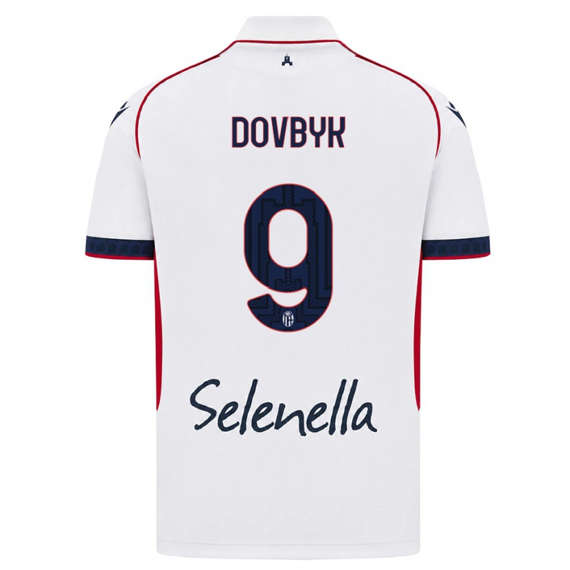 Danxen Damen Artem Dovbyk #9 Weiß Rot Königsblau Auswärtstrikot Trikot 2026/27 T-Shirt Schweiz