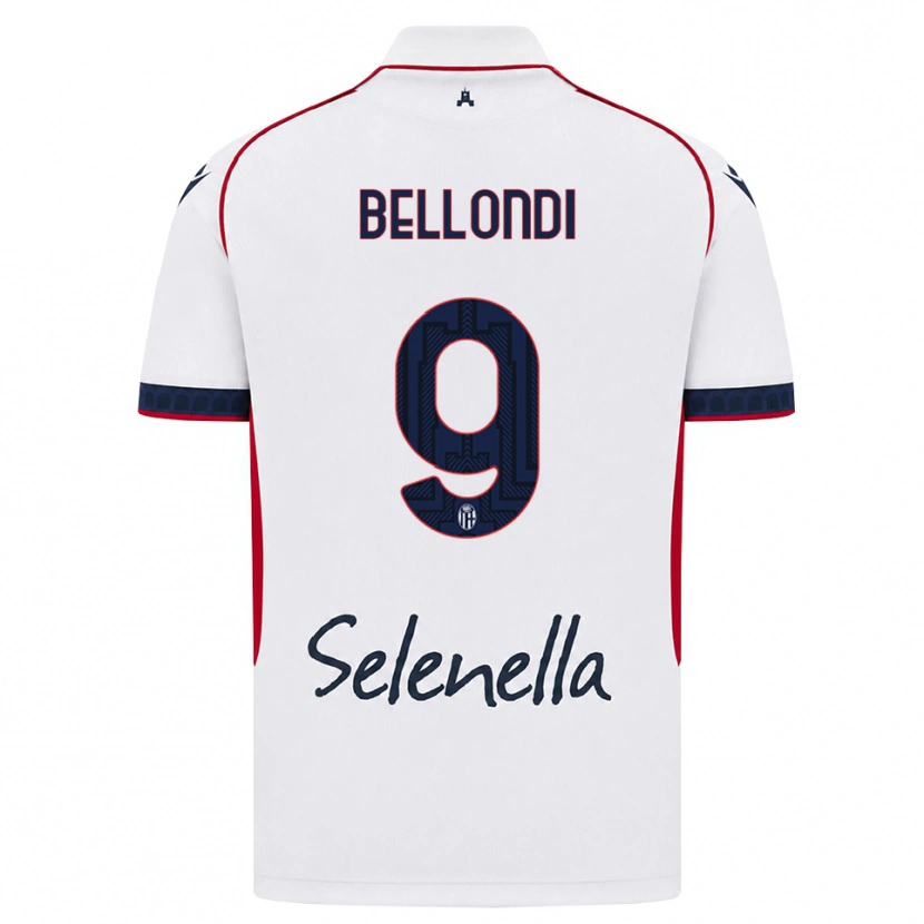 Danxen Damen Nicolò Bellondi #9 Weiß Rot Königsblau Auswärtstrikot Trikot 2026/27 T-Shirt Schweiz