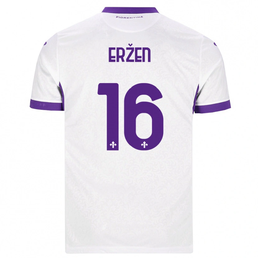 Danxen Damen Kaja Erzen #16 Weiß Lila Auswärtstrikot Trikot 2026/27 T-Shirt Schweiz