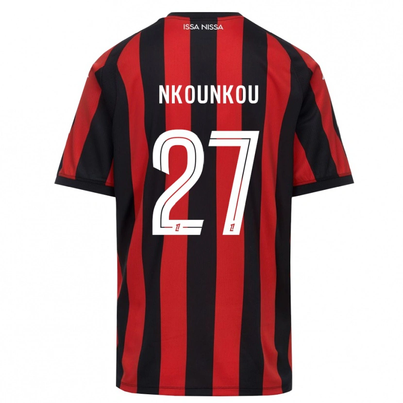 Danxen Damen Niels Nkounkou #27 Rot Schwarz Weiß Heimtrikot Trikot 2026/27 T-Shirt Schweiz