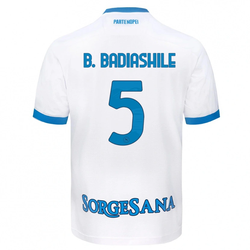 Danxen Kinder Benoît Badiashile #5 Weiß Hellblau Auswärtstrikot Trikot 2026/27 T-Shirt Schweiz