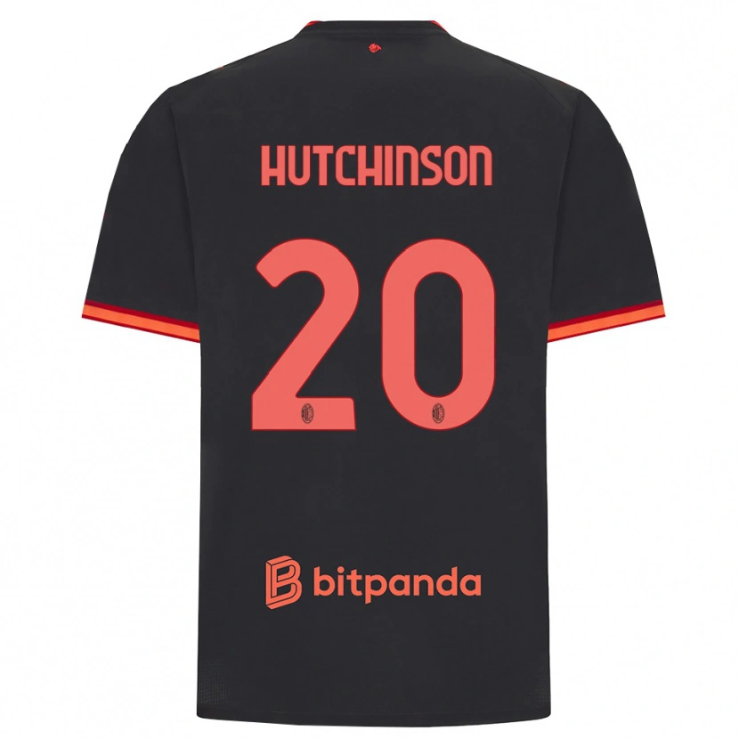 Danxen Kinder Omari Hutchinson #20 Schwarz Rot Ausweichtrikot Trikot 2026/27 T-Shirt Schweiz