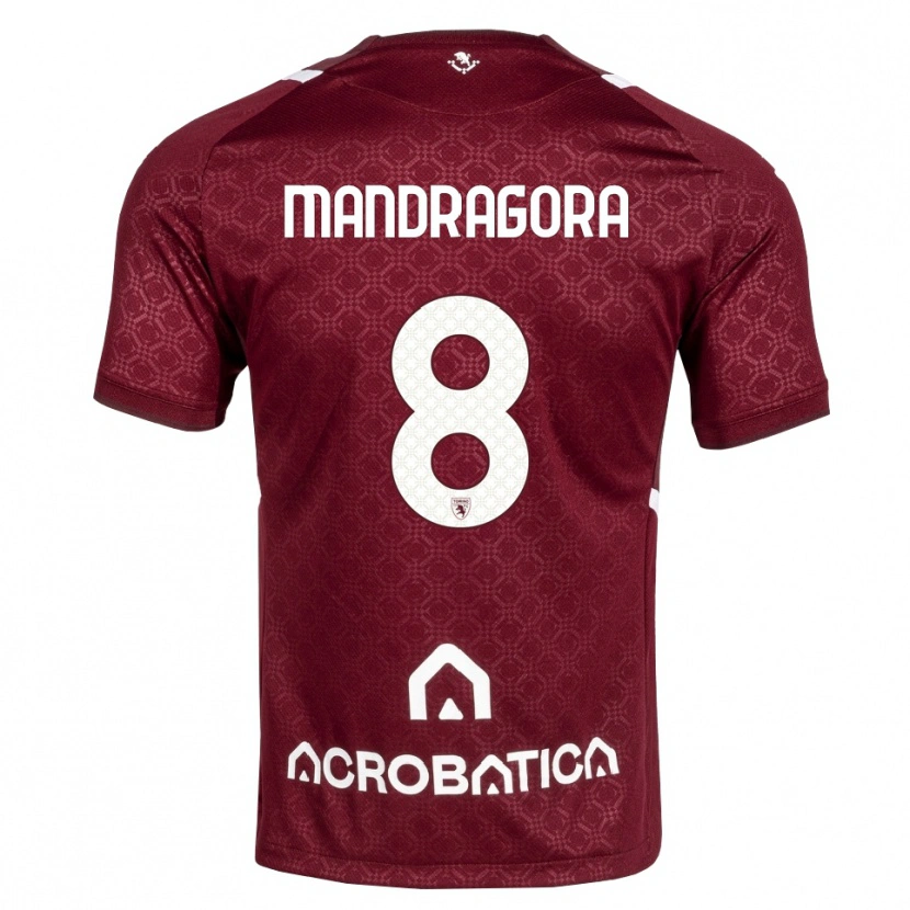 Danxen Kinder Rolando Mandragora #8 Burgund Weiß Heimtrikot Trikot 2026/27 T-Shirt Schweiz