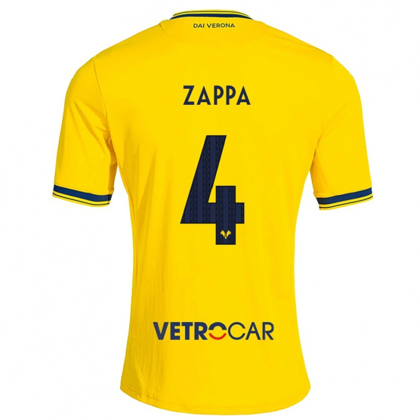 Danxen Kinder Gabriele Zappa #4 Gelb Rot Auswärtstrikot Trikot 2026/27 T-Shirt Schweiz