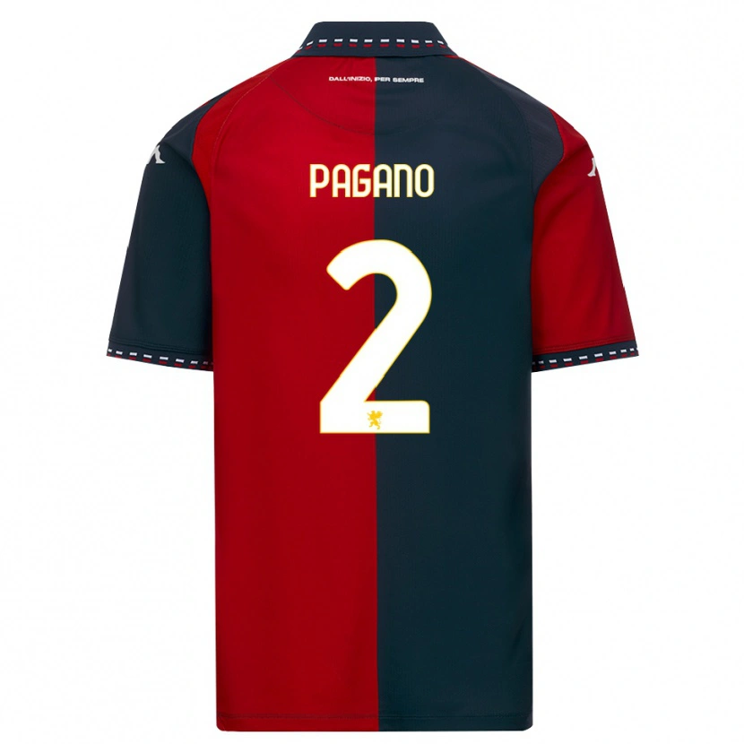 Danxen Kinder Michele Pagano #2 Rot Schwarz Weiß Heimtrikot Trikot 2026/27 T-Shirt Schweiz