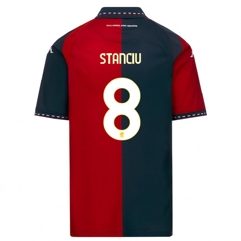 Danxen Kinder Nicolae Stanciu #8 Rot Schwarz Weiß Heimtrikot Trikot 2026/27 T-Shirt Schweiz