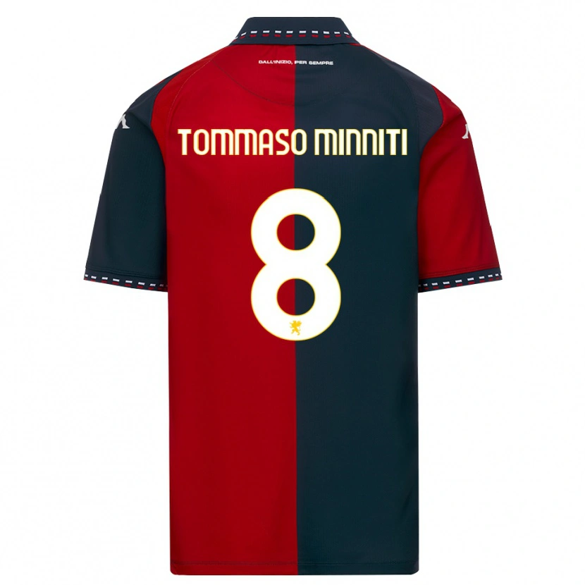 Danxen Kinder Giovanni Tommaso Minniti #8 Rot Schwarz Weiß Heimtrikot Trikot 2026/27 T-Shirt Schweiz