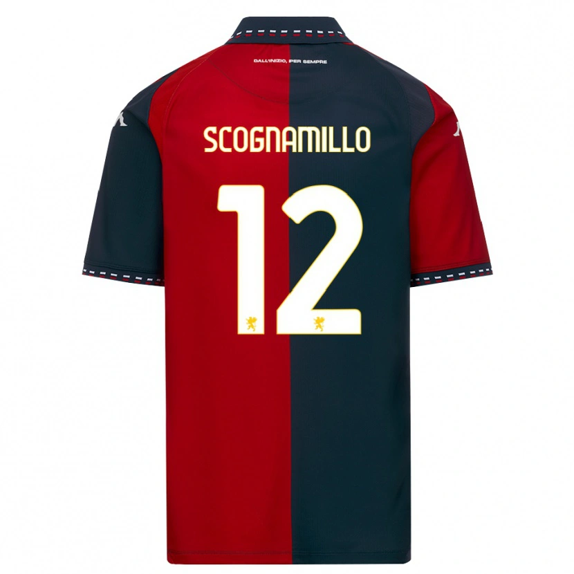 Danxen Kinder Andrea Scognamillo #12 Rot Schwarz Weiß Heimtrikot Trikot 2026/27 T-Shirt Schweiz