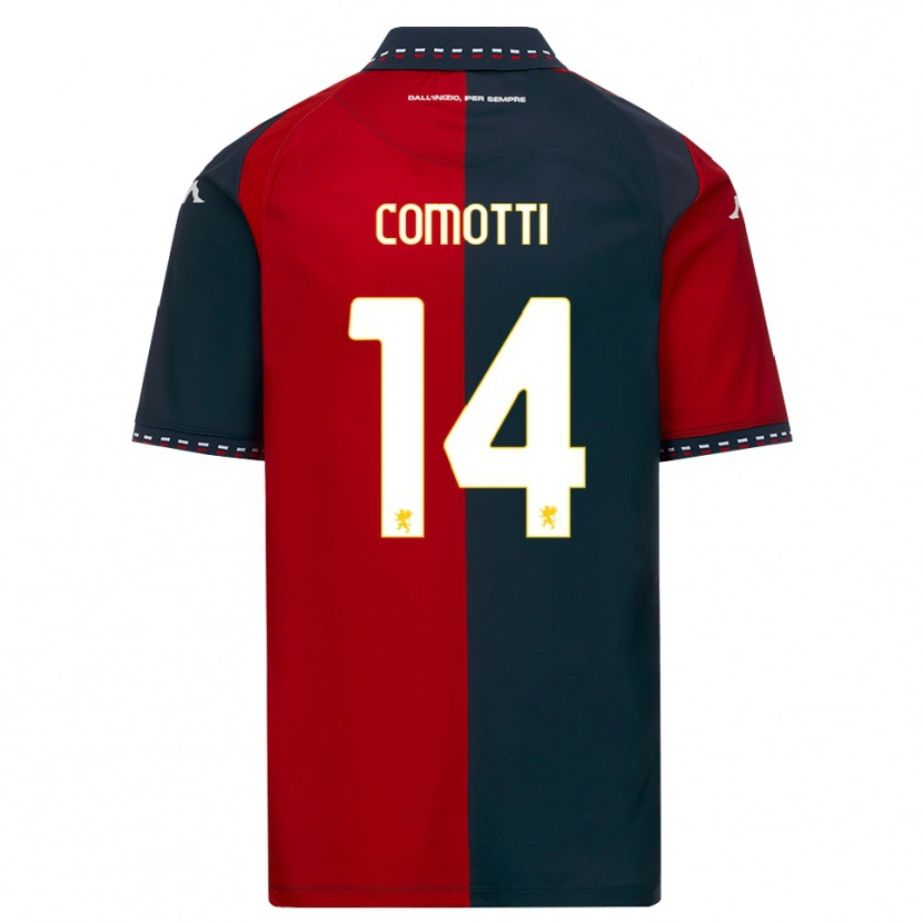 Danxen Kinder Manuel Comotti #14 Rot Schwarz Weiß Heimtrikot Trikot 2026/27 T-Shirt Schweiz