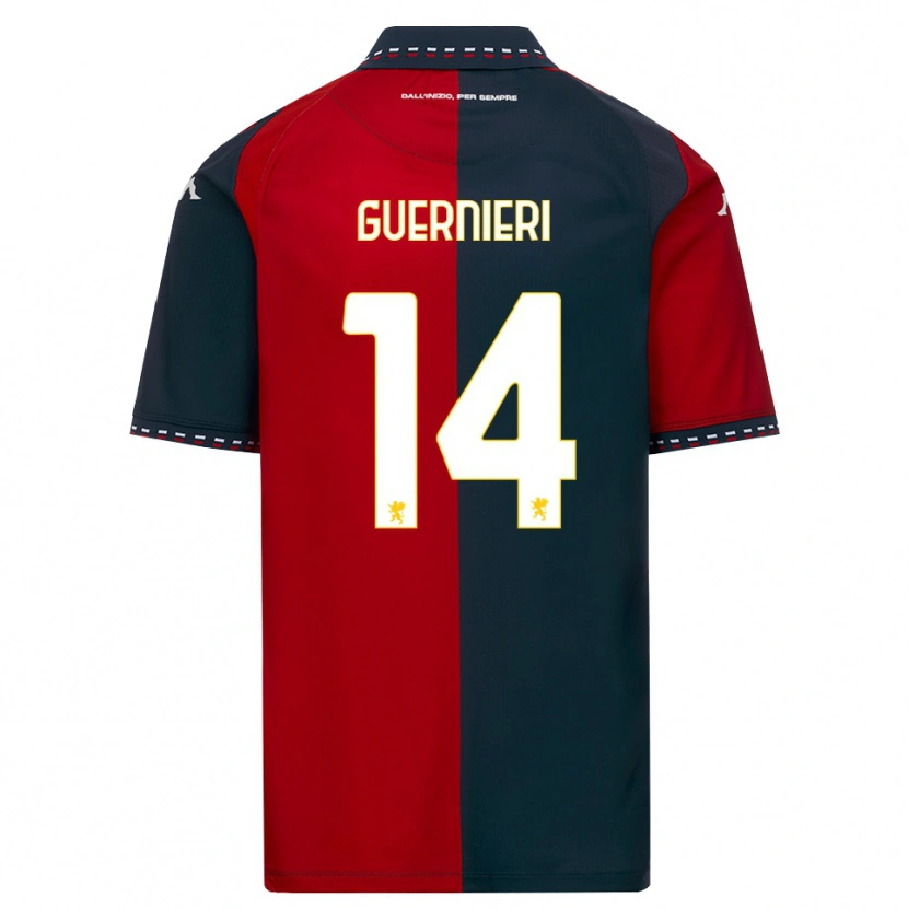 Danxen Kinder Andrea Guernieri #14 Rot Schwarz Weiß Heimtrikot Trikot 2026/27 T-Shirt Schweiz