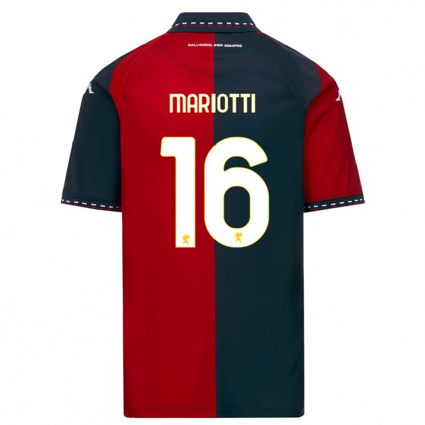 Danxen Kinder Andrea Mariotti #16 Rot Schwarz Weiß Heimtrikot Trikot 2026/27 T-Shirt Schweiz