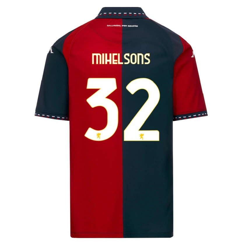 Danxen Kinder Rendijs Mihelsons #32 Rot Schwarz Weiß Heimtrikot Trikot 2026/27 T-Shirt Schweiz