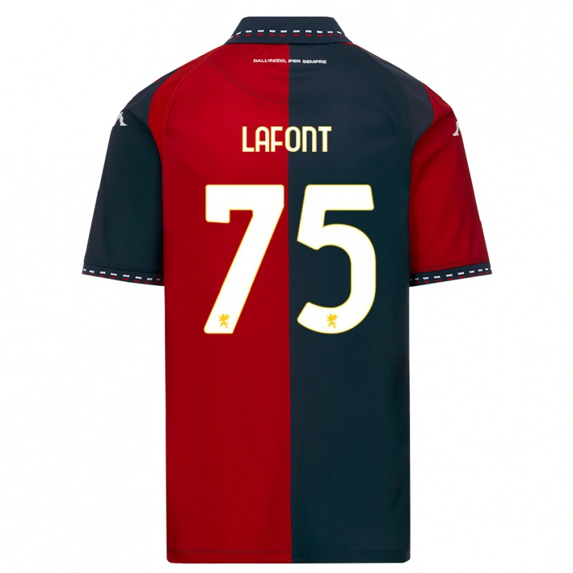 Danxen Kinder Gaël Lafont #75 Rot Schwarz Weiß Heimtrikot Trikot 2026/27 T-Shirt Schweiz