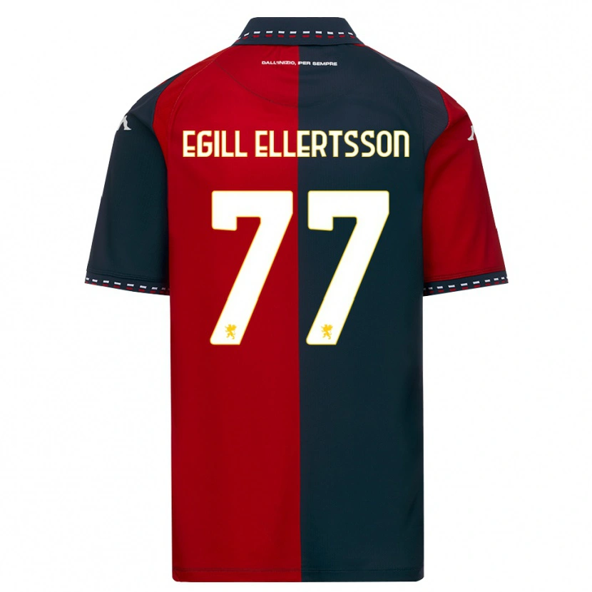Danxen Kinder Mikael Egill Ellertsson #77 Rot Schwarz Weiß Heimtrikot Trikot 2026/27 T-Shirt Schweiz