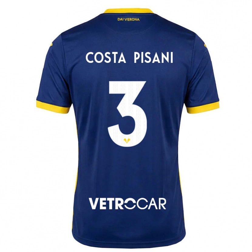 Danxen Kinder Davide Costa Pisani #3 Königsblau Gelb Weiß Heimtrikot Trikot 2026/27 T-Shirt Schweiz