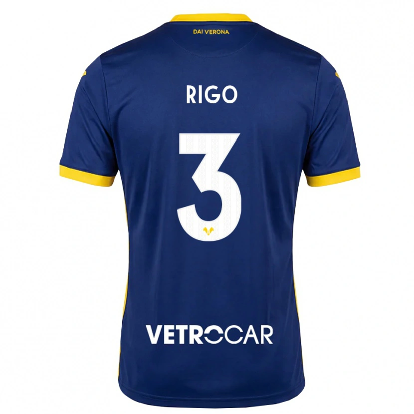 Danxen Kinder Mattia Rigo #3 Königsblau Gelb Weiß Heimtrikot Trikot 2026/27 T-Shirt Schweiz