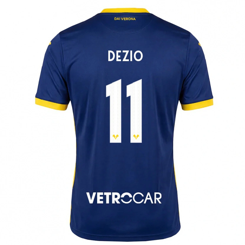 Danxen Kinder Alessandro Dezio #11 Königsblau Gelb Weiß Heimtrikot Trikot 2026/27 T-Shirt Schweiz