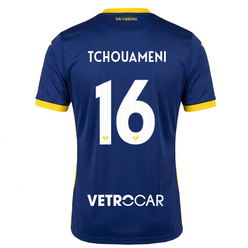 Danxen Kinder Alex Tchouameni #16 Königsblau Gelb Weiß Heimtrikot Trikot 2026/27 T-Shirt Schweiz