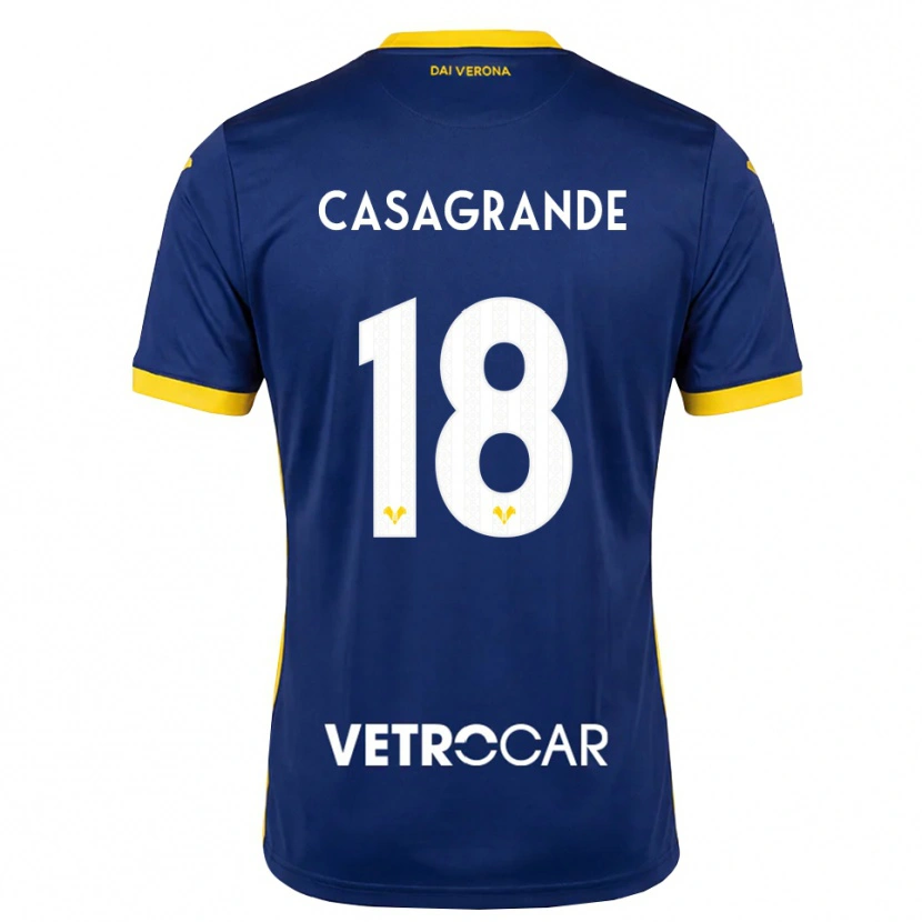Danxen Kinder Davide Casagrande #18 Königsblau Gelb Weiß Heimtrikot Trikot 2026/27 T-Shirt Schweiz