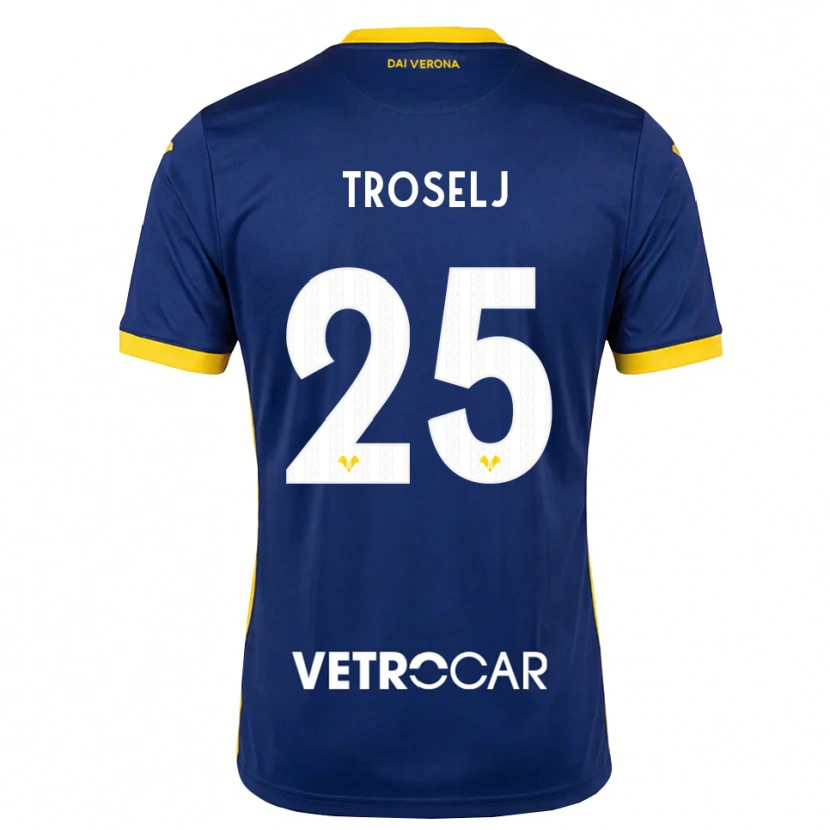 Danxen Kinder Ethan Troselj #25 Königsblau Gelb Weiß Heimtrikot Trikot 2026/27 T-Shirt Schweiz