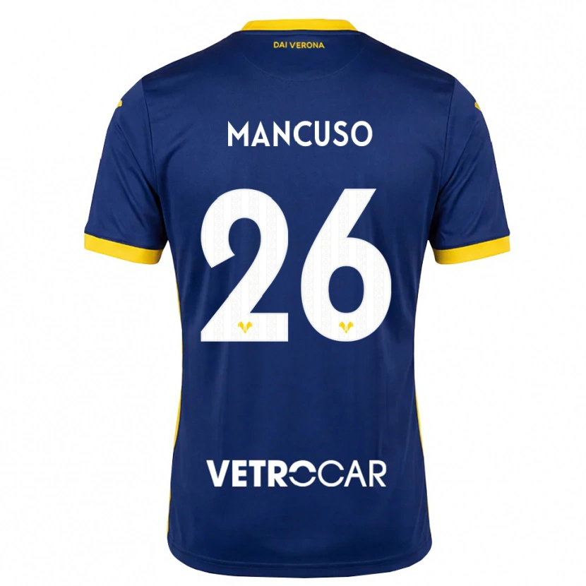Danxen Kinder Giulia Mancuso #26 Königsblau Gelb Weiß Heimtrikot Trikot 2026/27 T-Shirt Schweiz