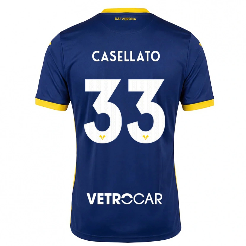Danxen Kinder Elisa Casellato #33 Königsblau Gelb Weiß Heimtrikot Trikot 2026/27 T-Shirt Schweiz