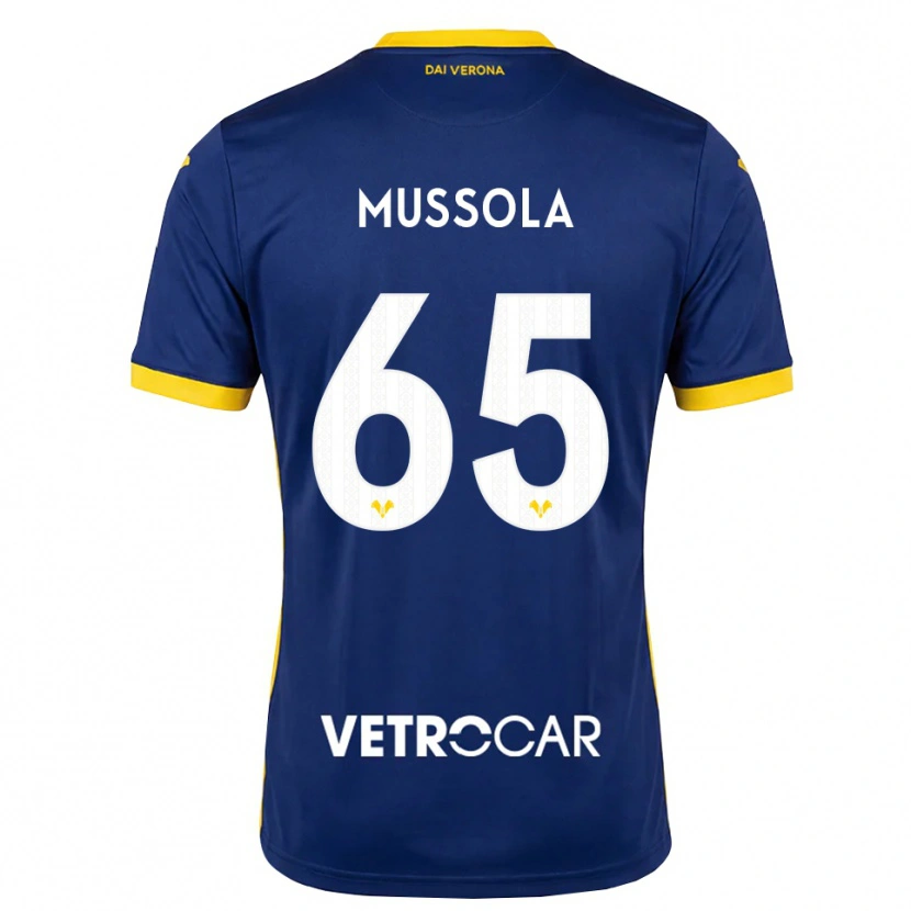 Danxen Kinder Matteo Mussola #65 Königsblau Gelb Weiß Heimtrikot Trikot 2026/27 T-Shirt Schweiz