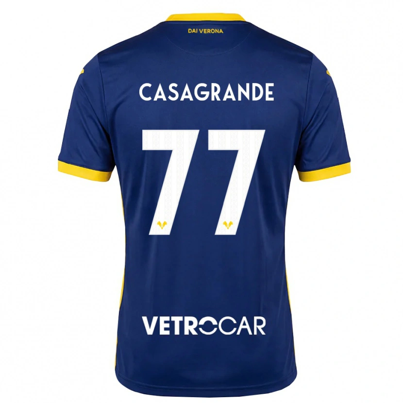 Danxen Kinder Tommaso Casagrande #77 Königsblau Gelb Weiß Heimtrikot Trikot 2026/27 T-Shirt Schweiz