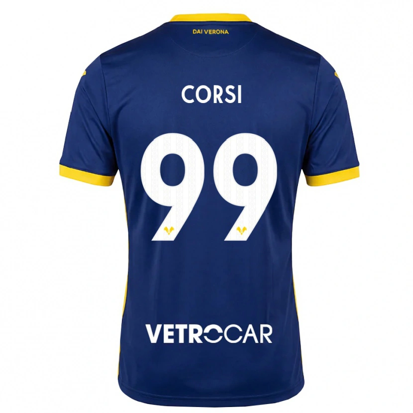 Danxen Kinder Sara Corsi #99 Königsblau Gelb Weiß Heimtrikot Trikot 2026/27 T-Shirt Schweiz