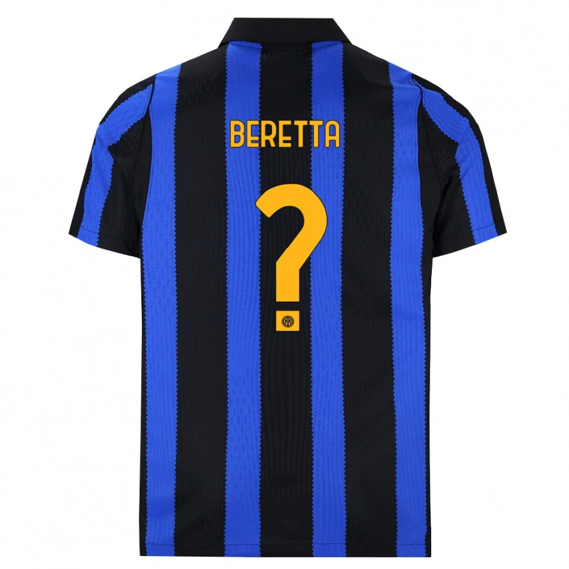 Danxen Kinder Emanuele Beretta #0 Schwarz Blau Gelb Heimtrikot Trikot 2026/27 T-Shirt Schweiz