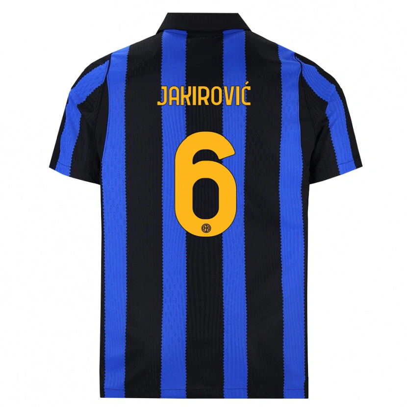 Danxen Kinder Leon Jakirović #6 Schwarz Blau Gelb Heimtrikot Trikot 2026/27 T-Shirt Schweiz