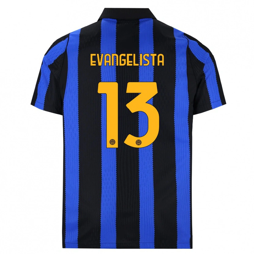 Danxen Kinder Edoardo Evangelista #13 Schwarz Blau Gelb Heimtrikot Trikot 2026/27 T-Shirt Schweiz