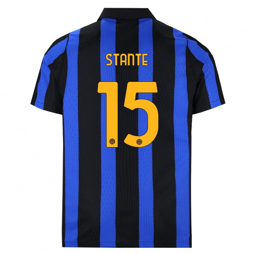 Danxen Kinder Francesco Stante #15 Schwarz Blau Gelb Heimtrikot Trikot 2026/27 T-Shirt Schweiz