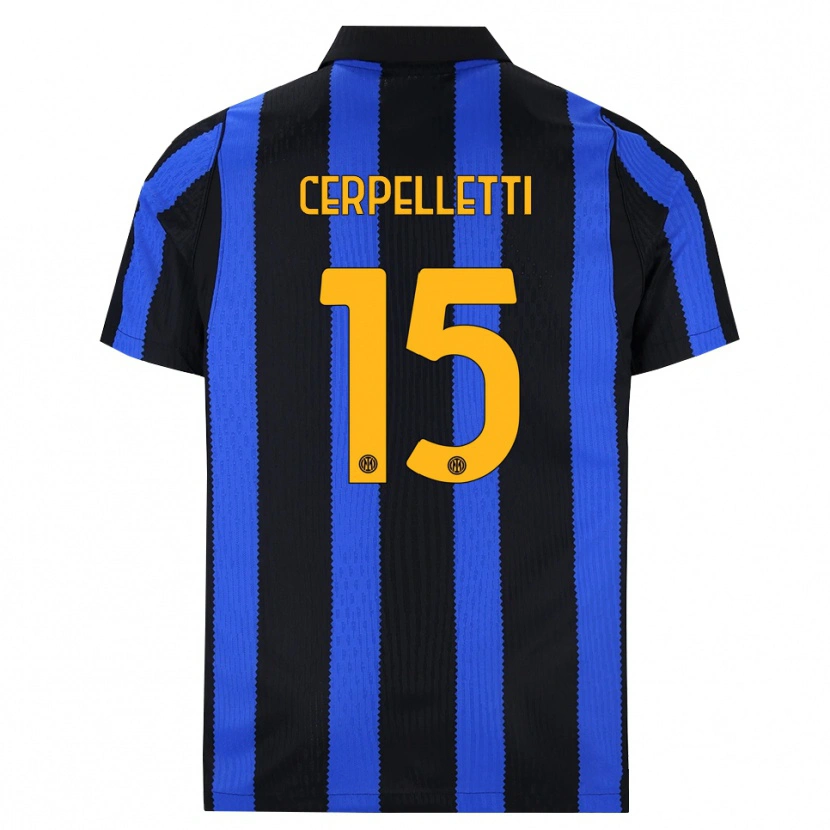 Danxen Kinder Filippo Cerpelletti #15 Schwarz Blau Gelb Heimtrikot Trikot 2026/27 T-Shirt Schweiz