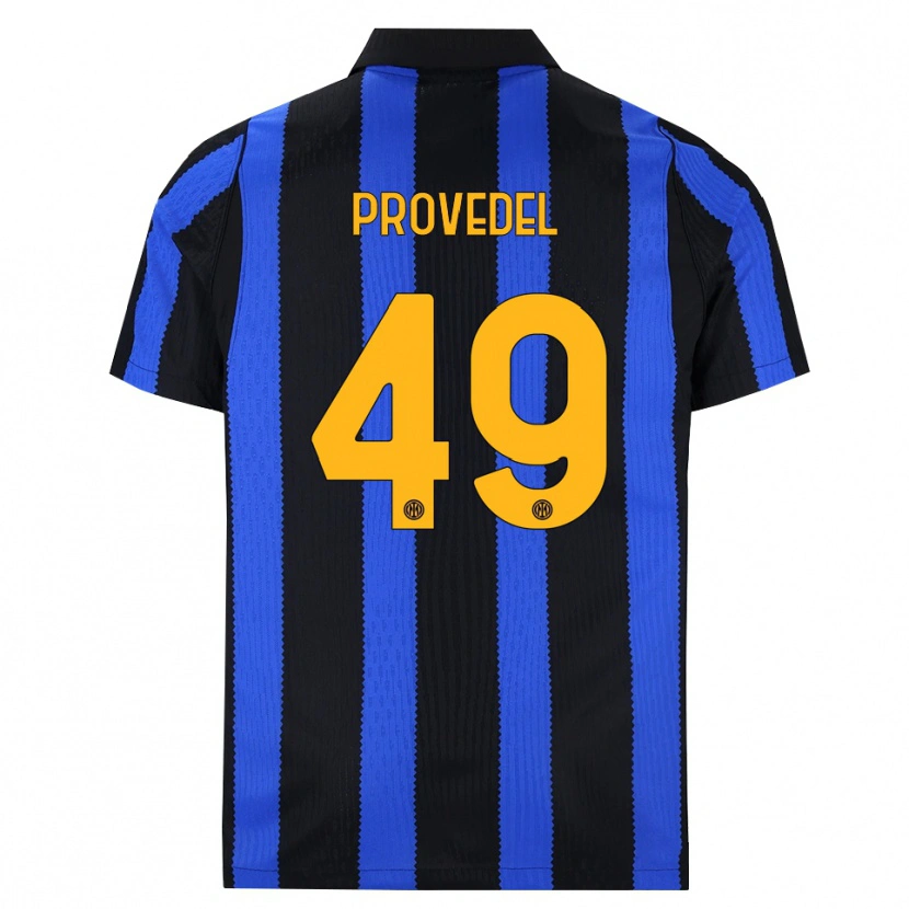 Danxen Kinder Ivan Provedel #49 Schwarz Blau Gelb Heimtrikot Trikot 2026/27 T-Shirt Schweiz