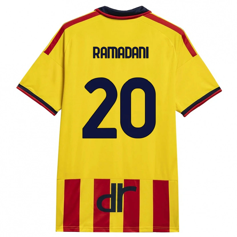 Danxen Kinder Ylber Ramadani #20 Gelb Rot Heimtrikot Trikot 2026/27 T-Shirt Schweiz