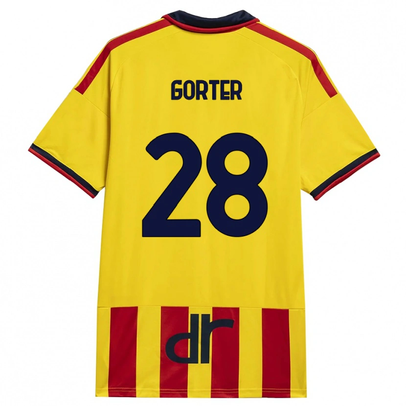 Danxen Kinder Olaf Gorter #28 Gelb Rot Heimtrikot Trikot 2026/27 T-Shirt Schweiz