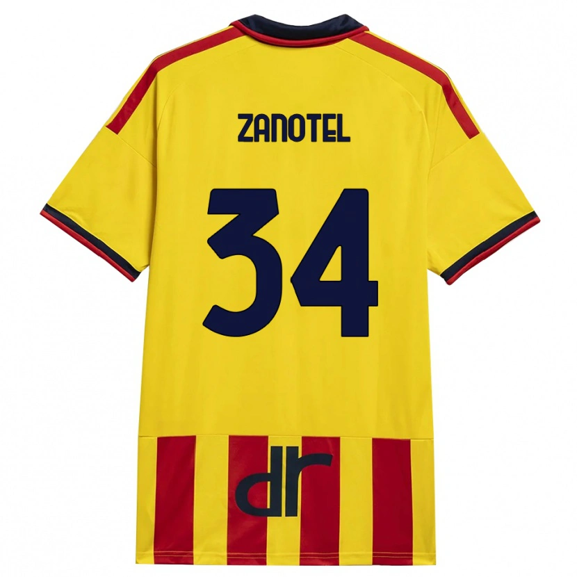 Danxen Kinder Giovanni Zanotel #34 Gelb Rot Heimtrikot Trikot 2026/27 T-Shirt Schweiz