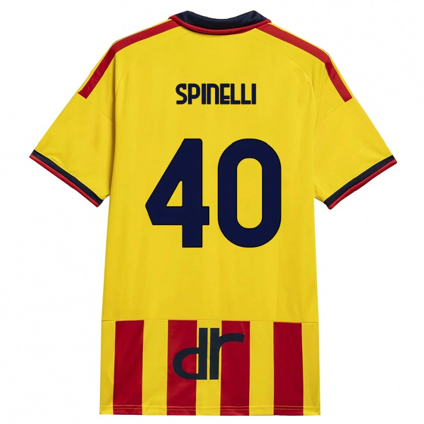 Danxen Kinder Nicolò Spinelli #40 Gelb Rot Heimtrikot Trikot 2026/27 T-Shirt Schweiz