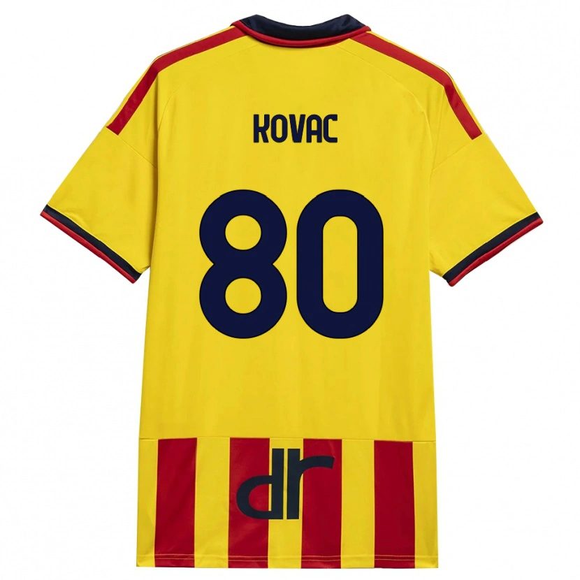 Danxen Kinder Niko Kovač #80 Gelb Rot Heimtrikot Trikot 2026/27 T-Shirt Schweiz
