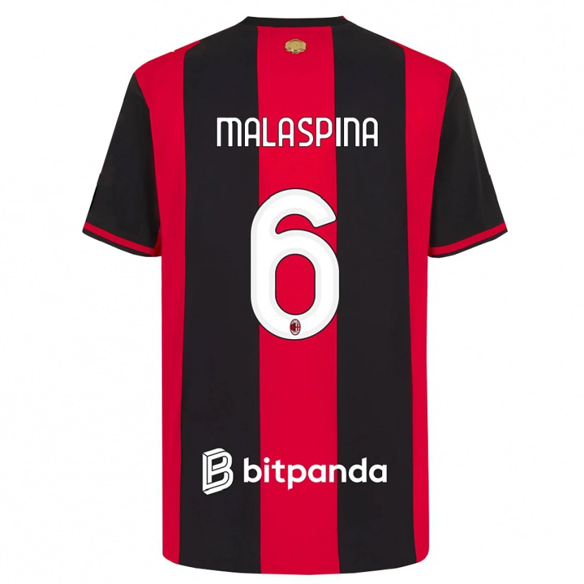 Danxen Kinder Mattia Malaspina #6 Rot Schwarz Weiß Heimtrikot Trikot 2026/27 T-Shirt Schweiz