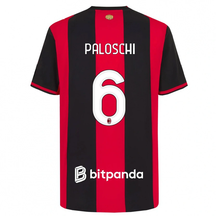 Danxen Kinder Dorian Paloschi #6 Rot Schwarz Weiß Heimtrikot Trikot 2026/27 T-Shirt Schweiz