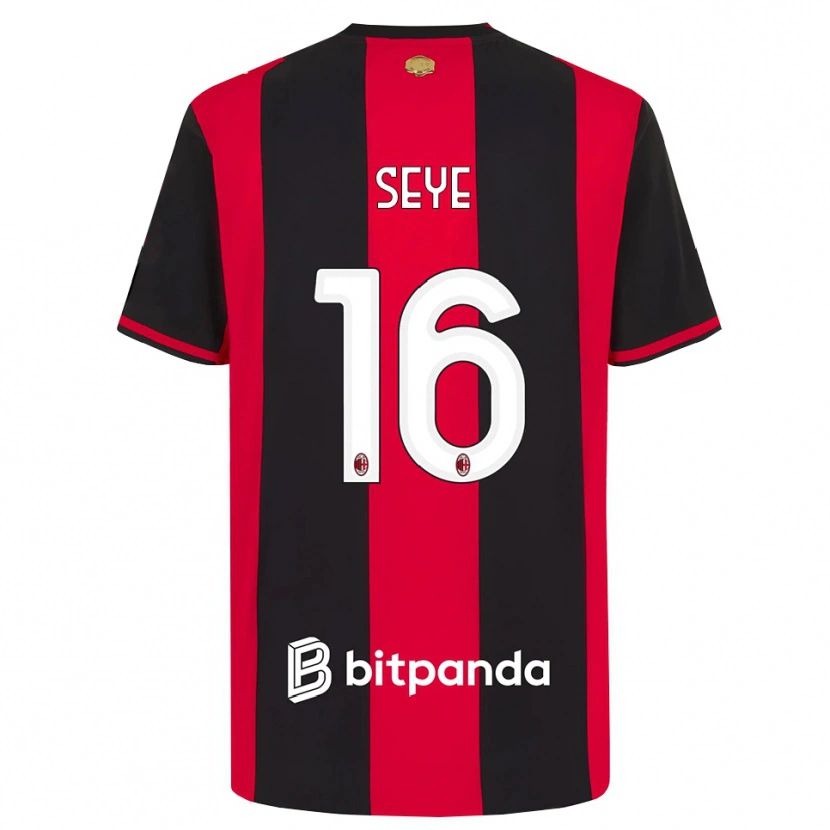 Danxen Kinder Abdou Seye #16 Rot Schwarz Weiß Heimtrikot Trikot 2026/27 T-Shirt Schweiz