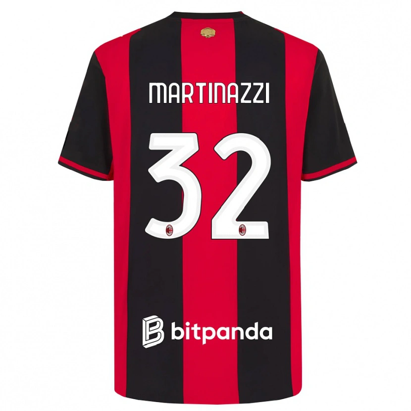 Danxen Kinder Luca Martinazzi #32 Rot Schwarz Weiß Heimtrikot Trikot 2026/27 T-Shirt Schweiz