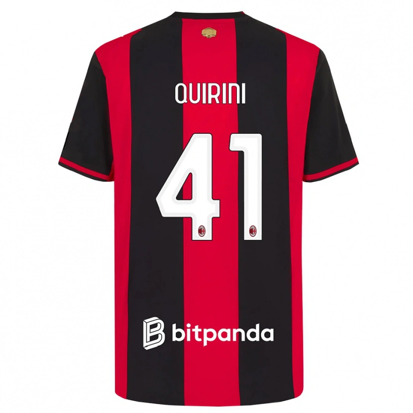 Danxen Kinder Ettore Quirini #41 Rot Schwarz Weiß Heimtrikot Trikot 2026/27 T-Shirt Schweiz