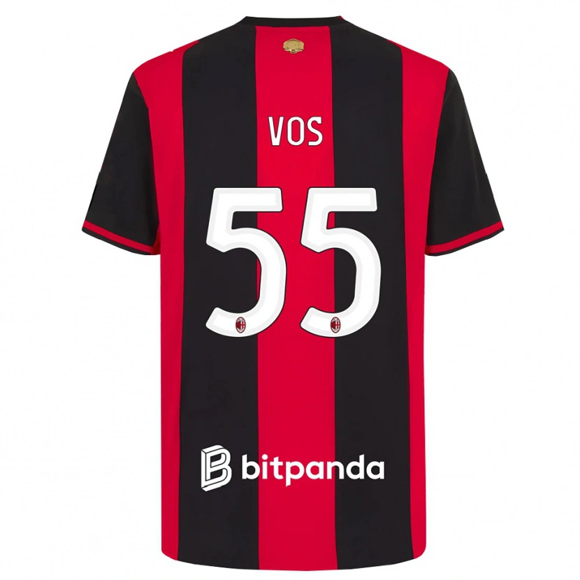 Danxen Kinder Silvano Vos #55 Rot Schwarz Weiß Heimtrikot Trikot 2026/27 T-Shirt Schweiz