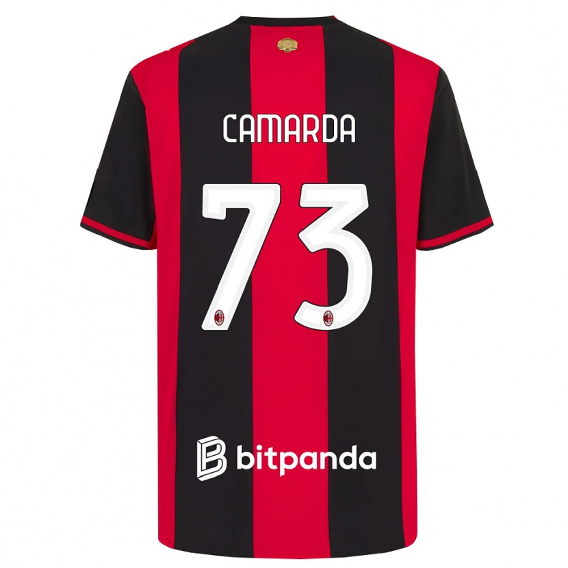 Danxen Kinder Francesco Camarda #73 Rot Schwarz Weiß Heimtrikot Trikot 2026/27 T-Shirt Schweiz