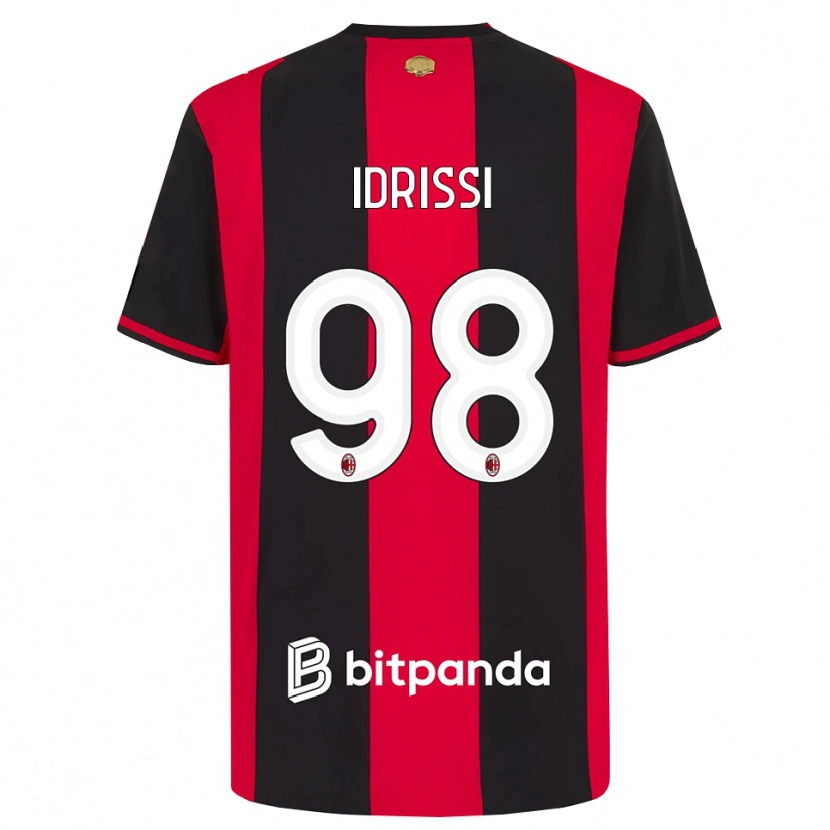Danxen Kinder Yahya Idrissi #98 Rot Schwarz Weiß Heimtrikot Trikot 2026/27 T-Shirt Schweiz