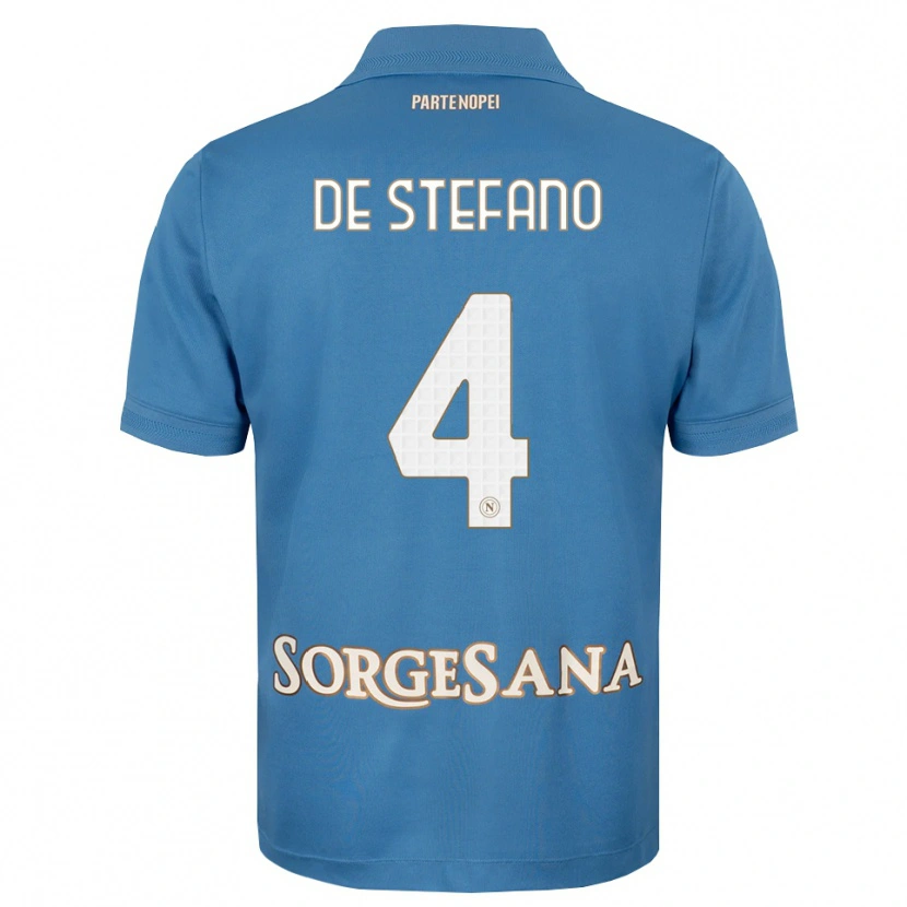 Danxen Kinder Francesco De Stefano #4 Nebelblau Weiß Heimtrikot Trikot 2026/27 T-Shirt Schweiz
