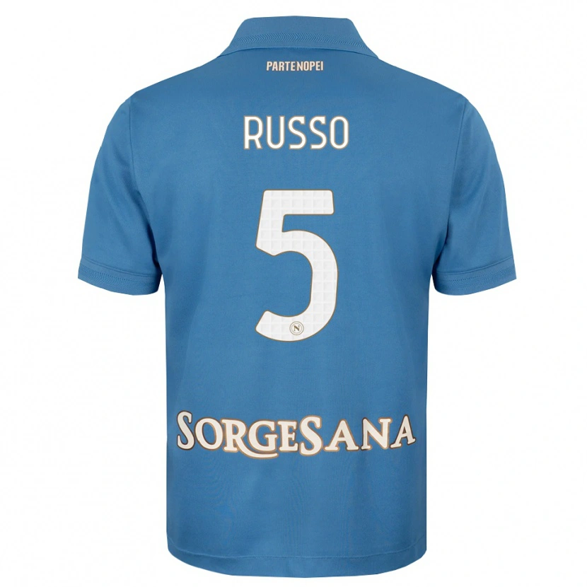 Danxen Kinder Lorenzo Russo #5 Nebelblau Weiß Heimtrikot Trikot 2026/27 T-Shirt Schweiz